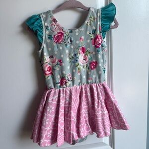 Cheeky Plum Floral and Polka Dot Dance Costume